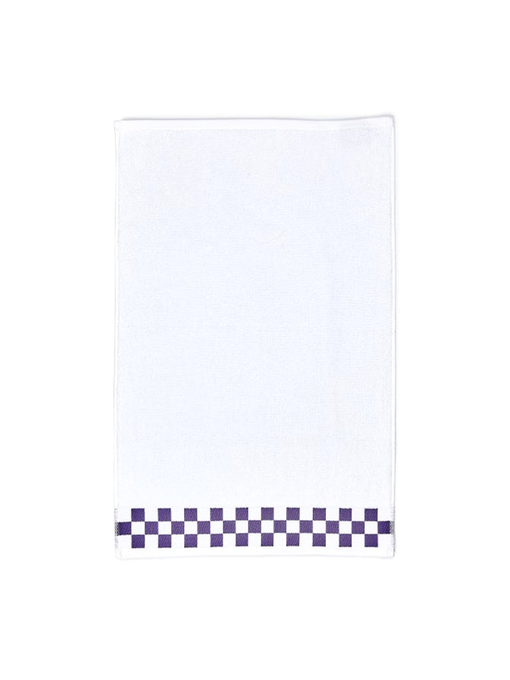 Mackenzie-Childs Cotton Hand Towel with Violet Check Border 19x30 NEW